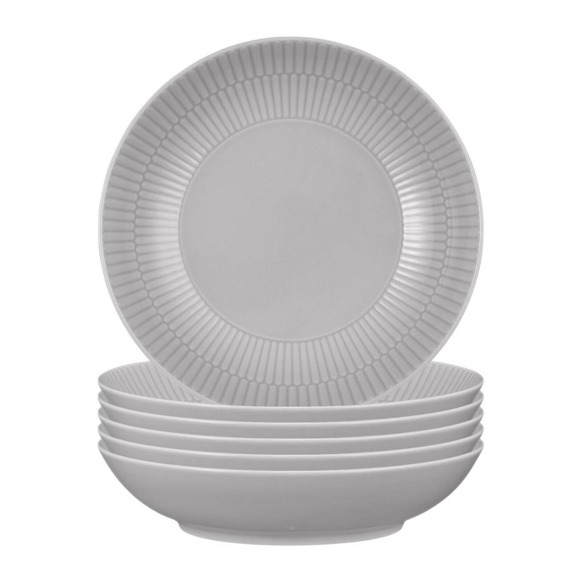SUPPENTELLER Amina Silbergrau ø 21,2 cm 6er Set - Grau, Keramik (21.2cm) - Seltmann Weiden