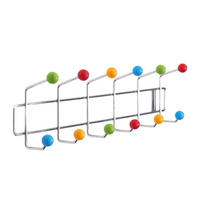 GARDEROBENLEISTE Colour Ball 12 Haken weiß - Multicolor, Metall (50/15/6cm) - DESIGN DELIGHTS