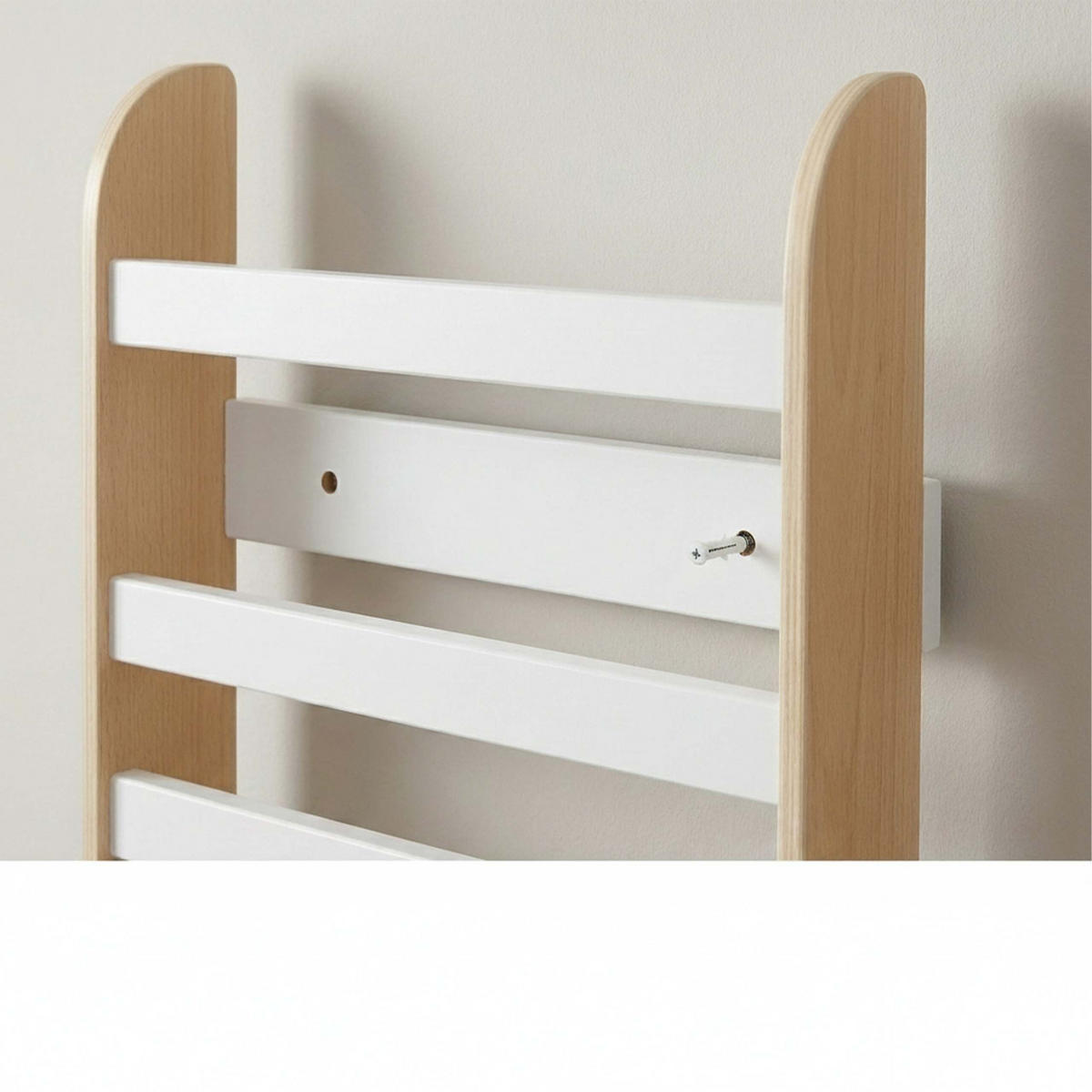BIBLIOTECĂ Alb copii MDF 6 compartimente 200x55x10 cm - alb, compozit lemnos (55/200/10cm) - Relaxdays