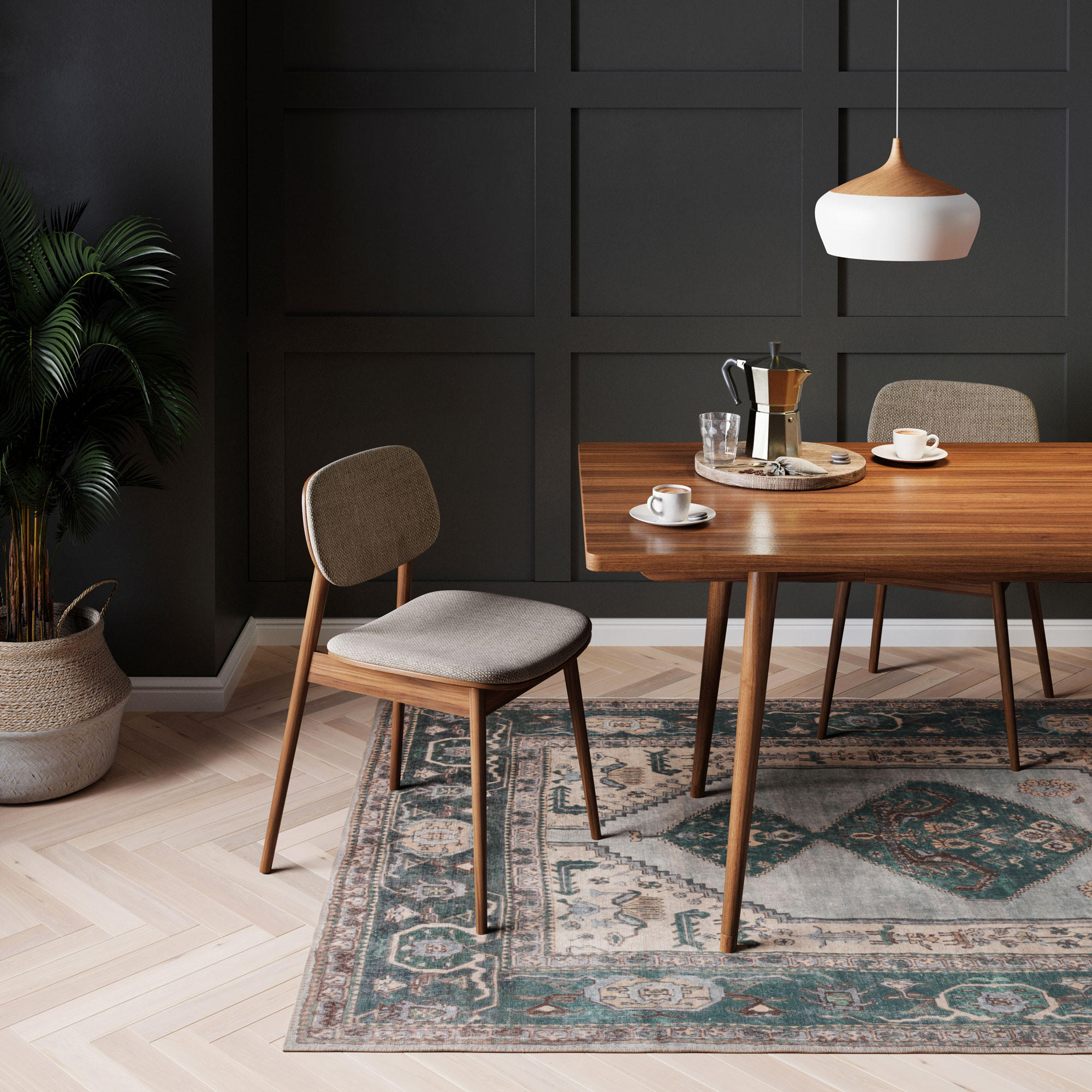 FLACHWEBETEPPICH Anton - Grün, Textil (200/290cm) - Kukoon Rugs