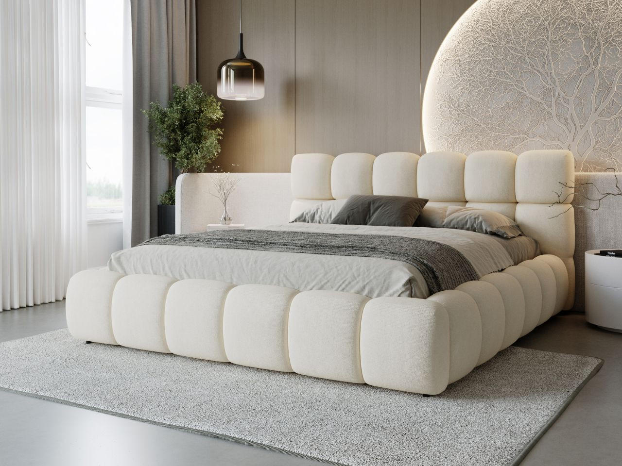 POLSTERBETT Modo 200x200 Beige - Beige, Textil (200/200cm) - Graingold