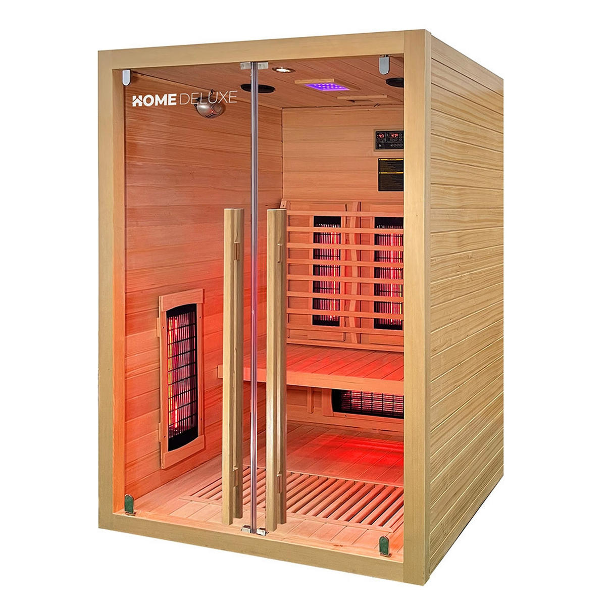 INFRAROTKABINE SONORA M - Größe: M - Naturfarben, Holz (135/190/105cm) - Home Deluxe