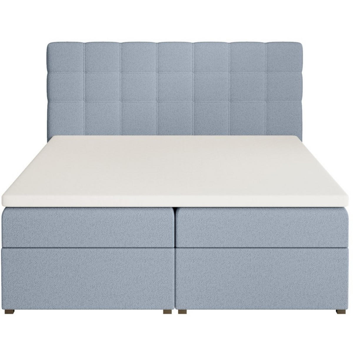 POLSTERBETT Topiq I 144/203/103 hellblau, Bouclé-Stoff - Hellblau, Holzwerkstoff (140/200cm) - Beautysofa