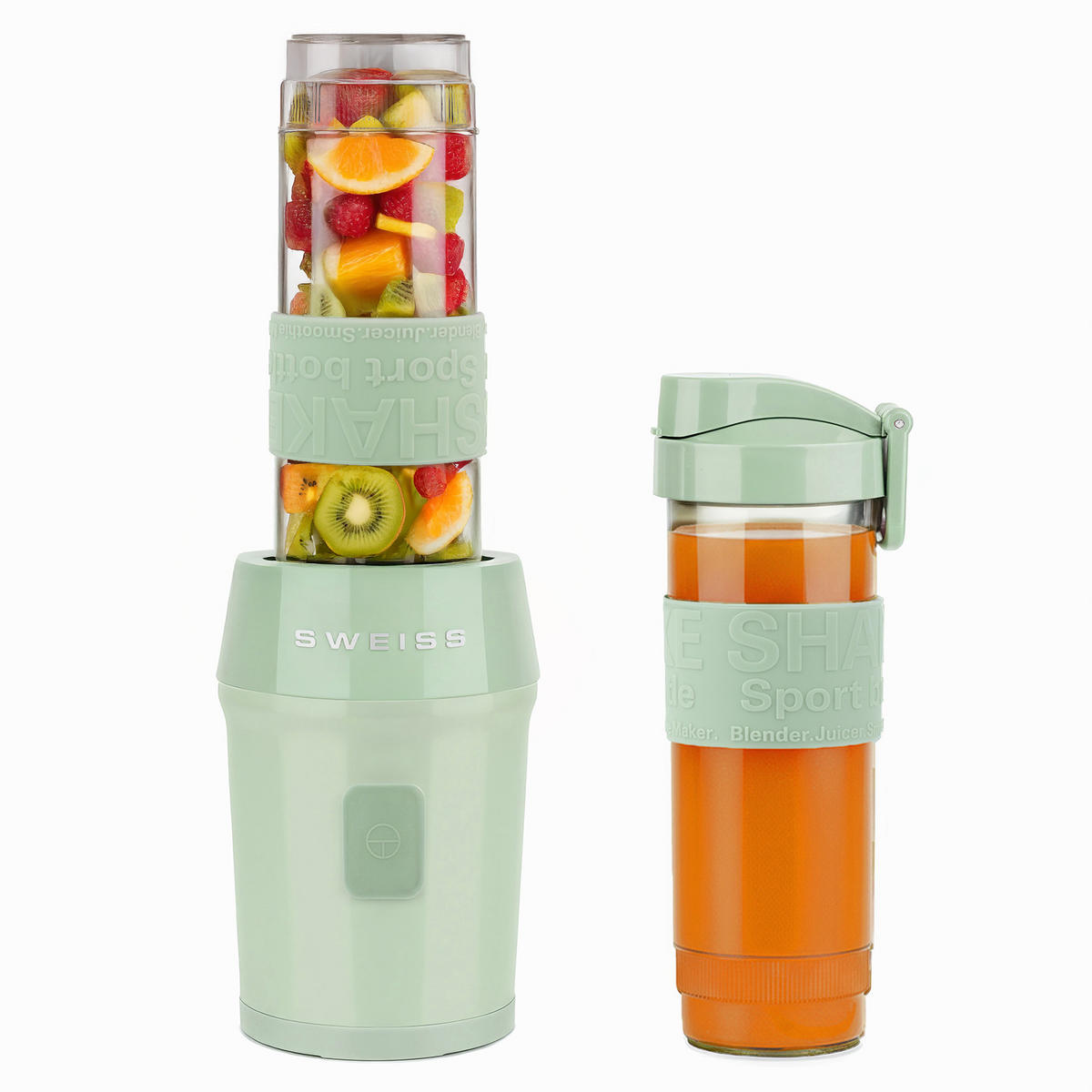 MINI-BLENDER MOOV7 Grün, Smoothie-Maker - Grün, Metall (11.3/35/15cm) - SWEISS