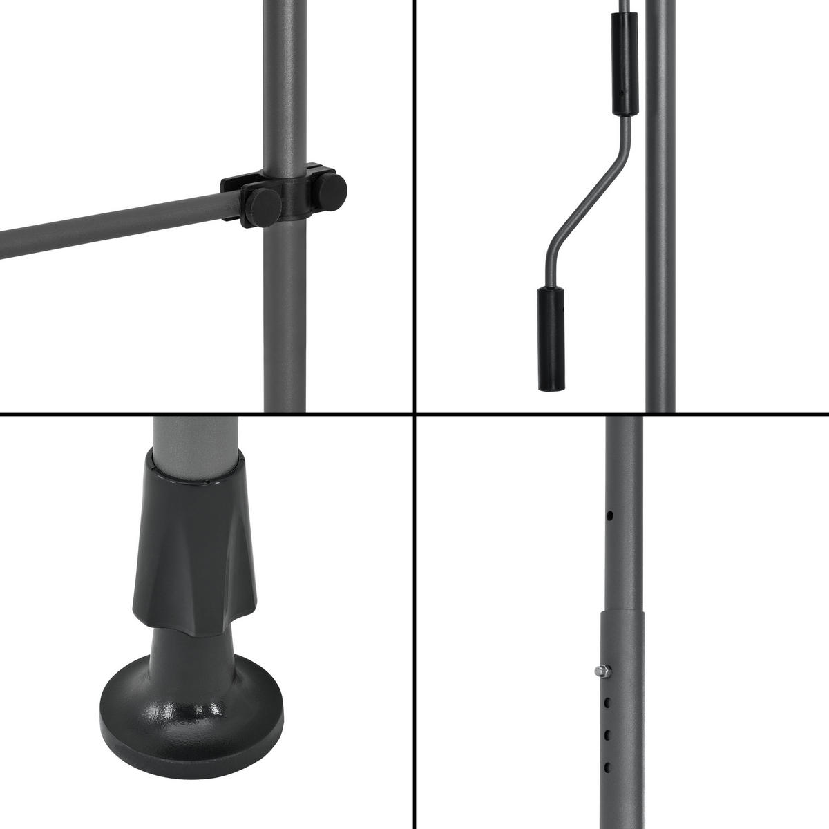 KLEMMMARKISE Stem - Schwarz, Textil/Metall (200/309/120cm) - pro.tec