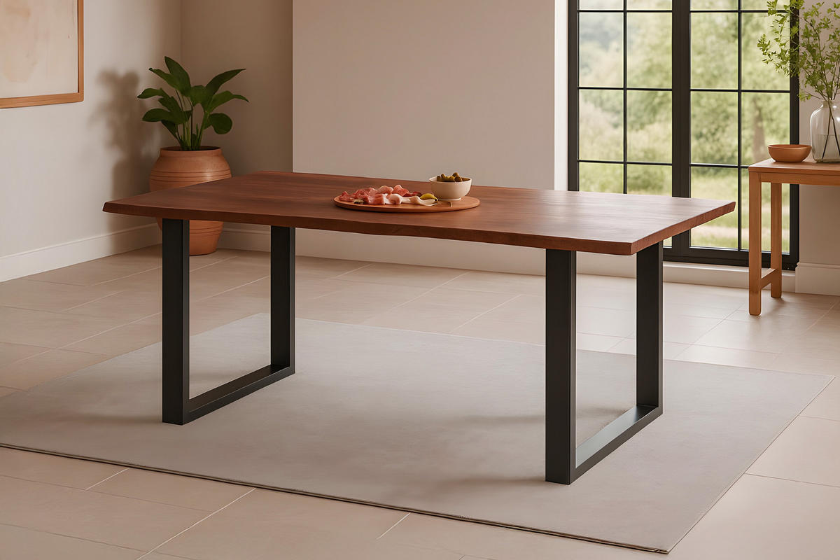 ESSTISCH ROXANA - Beige/Naturfarben, Holz (90/180/77cm) - SAM