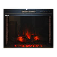 ELEKTROKAMIN Schwarz Wandmodell mit Heizung 2000 W - Schwarz, Glas (76/61/25cm) - Purline