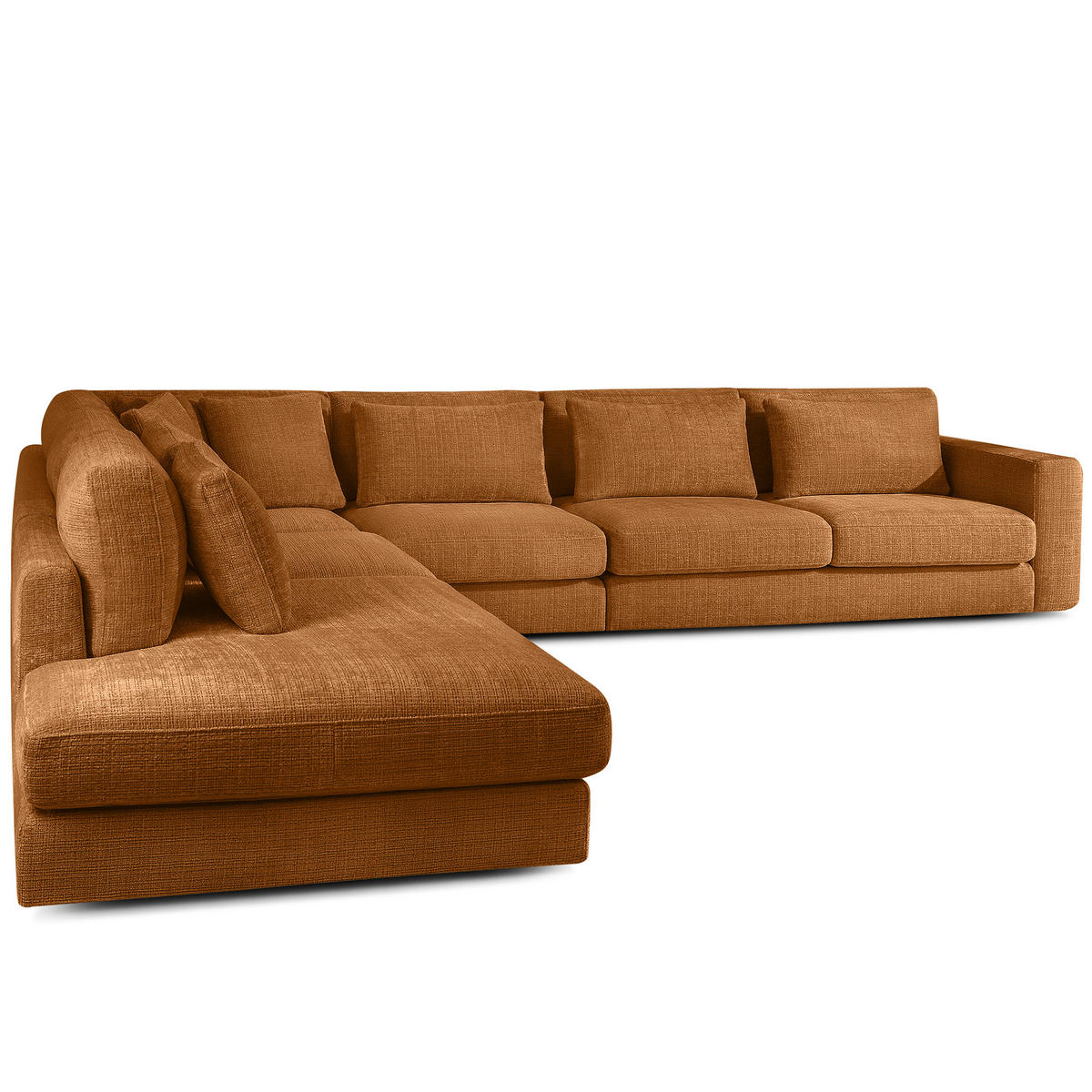 ECKSOFA XL links VERUS - Rot, Holz/Holzwerkstoff (377/328cm) - KONSIMO®