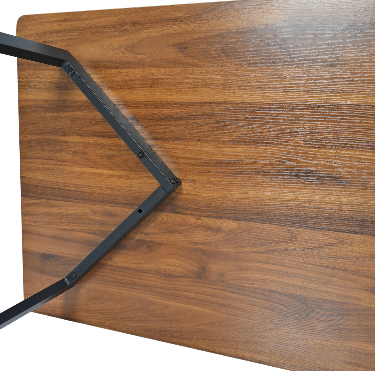 ESSTISCH 117/68/75 cm in Walnussfarben/Schwarz mit Metallgestell - Braun, Holzwerkstoff (117/68/75cm) - Flora Grace