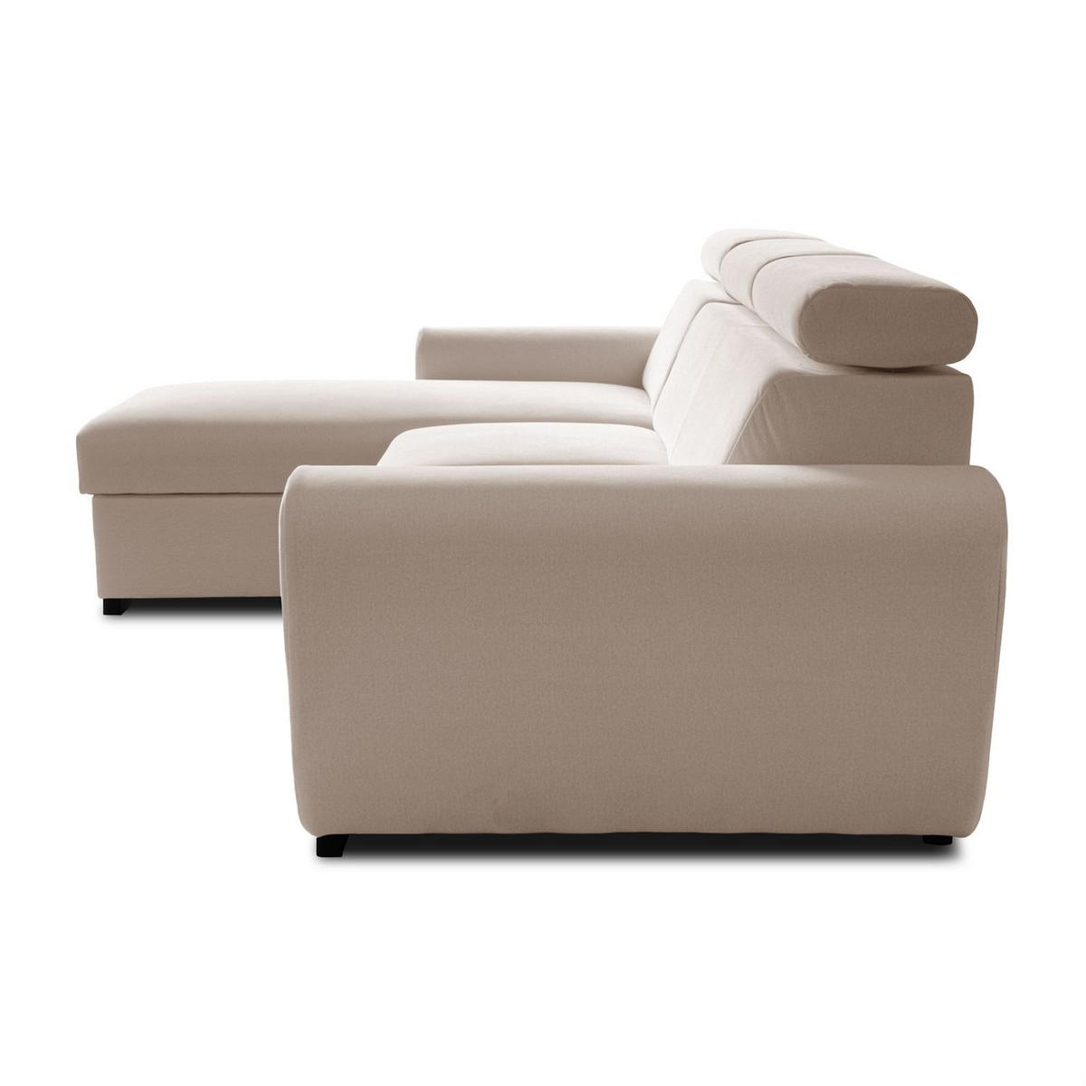 ECKSOFA FALCO mit Schlaffunktion Elli 04 - Beige, Textil (253/174cm) - Lookway