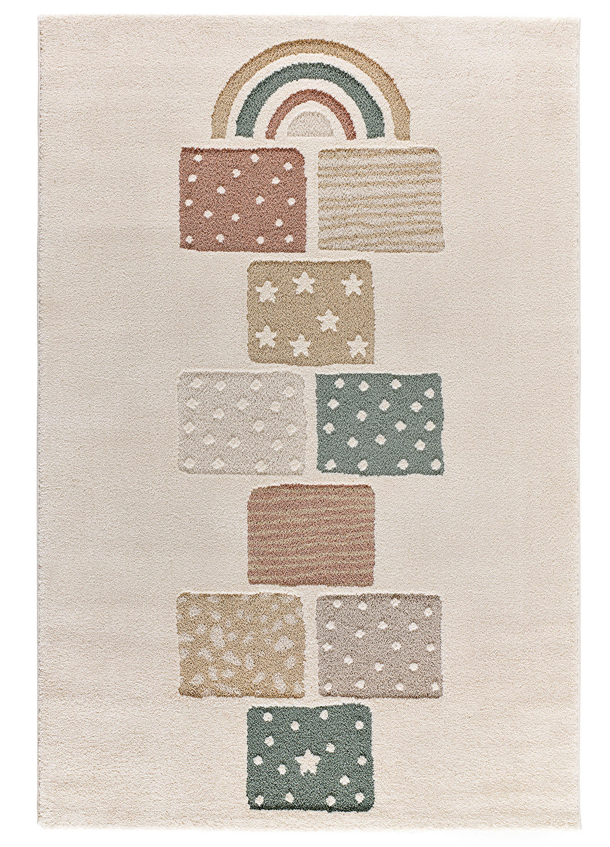 KINDERTEPPICH Weiß Clown 120/170 cm - Blau/Gelb, Textil (120/170cm) - Atticgo