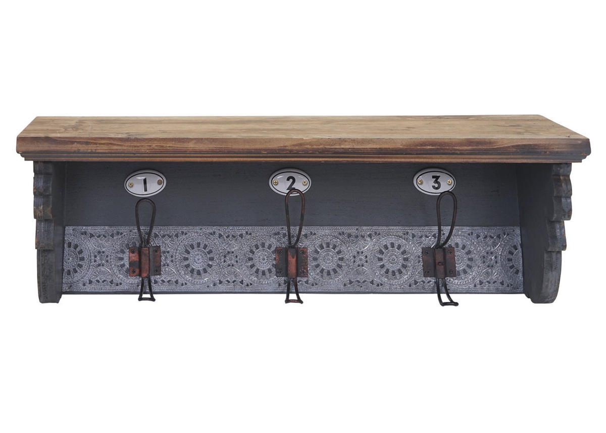 WANDGARDEROBE Grau - Grau, Holz (60/22/18cm) - MCW