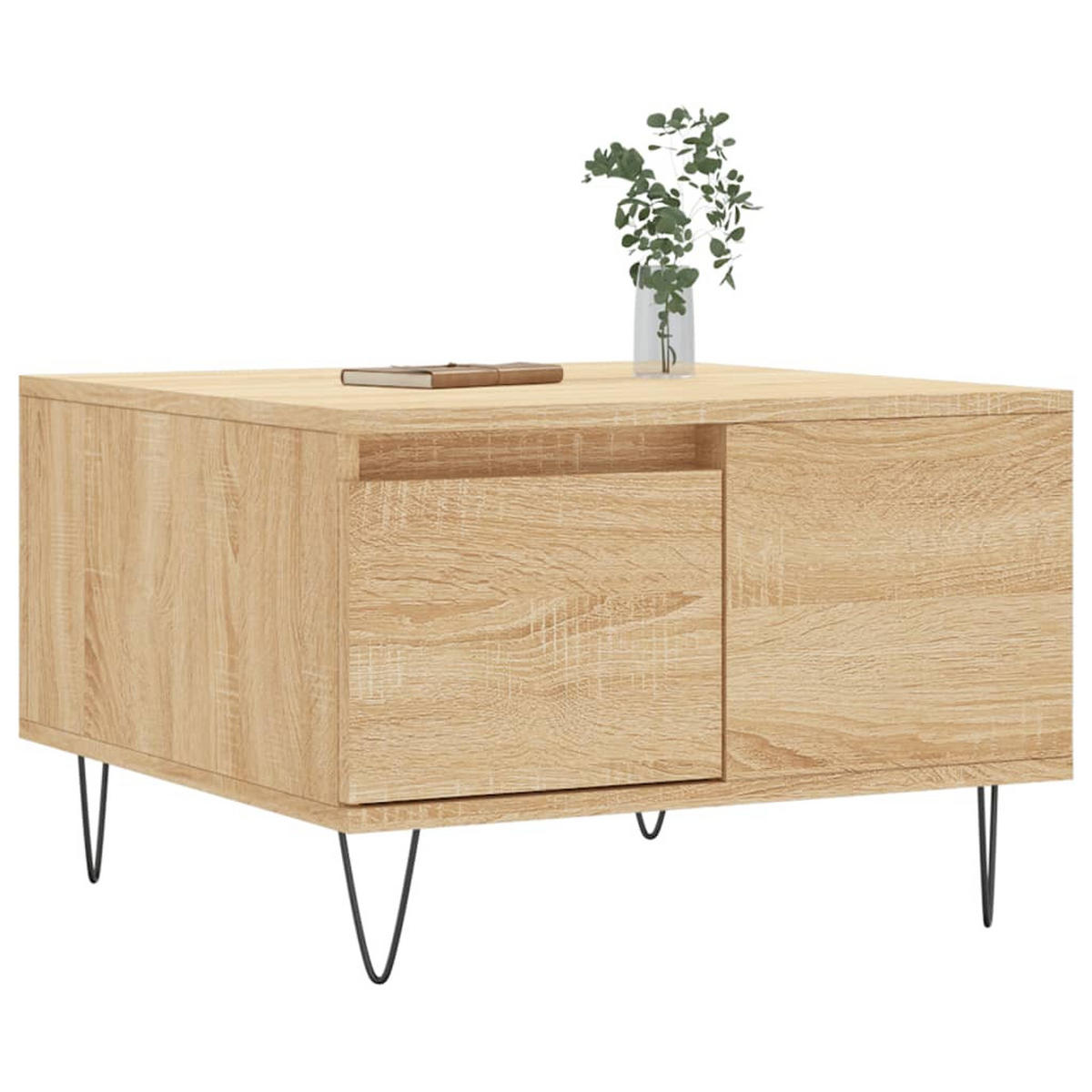 COUCHTISCH Sonoma-Eiche 55x55x36,5 cm Holzwerkstoff - Braun, Holzwerkstoff (55/55/36.5cm) - furnicato