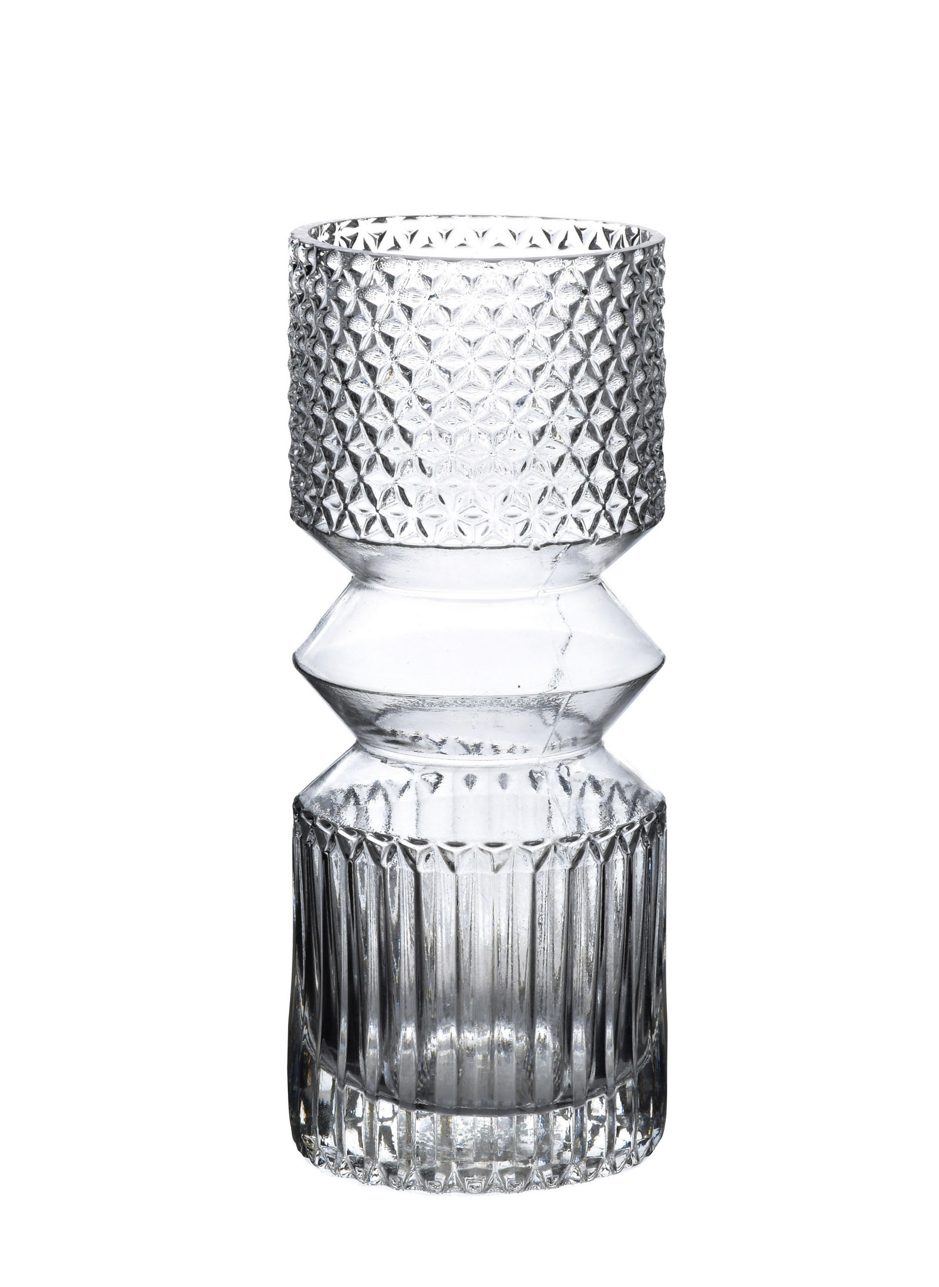 VASE Serenite Transparent 10/10/24.5 cm Glas - Transparent, Glas (24.5cm) - Mondex