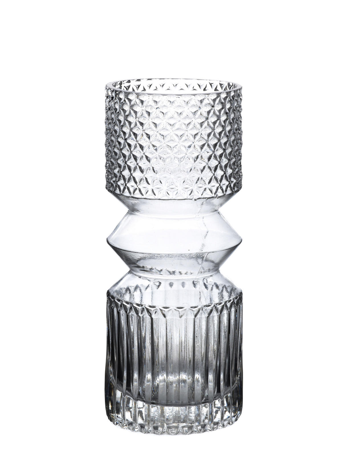 VASE Serenite Transparent 10/10/24.5 cm Glas - Transparent, Glas (24.5cm) - Mondex