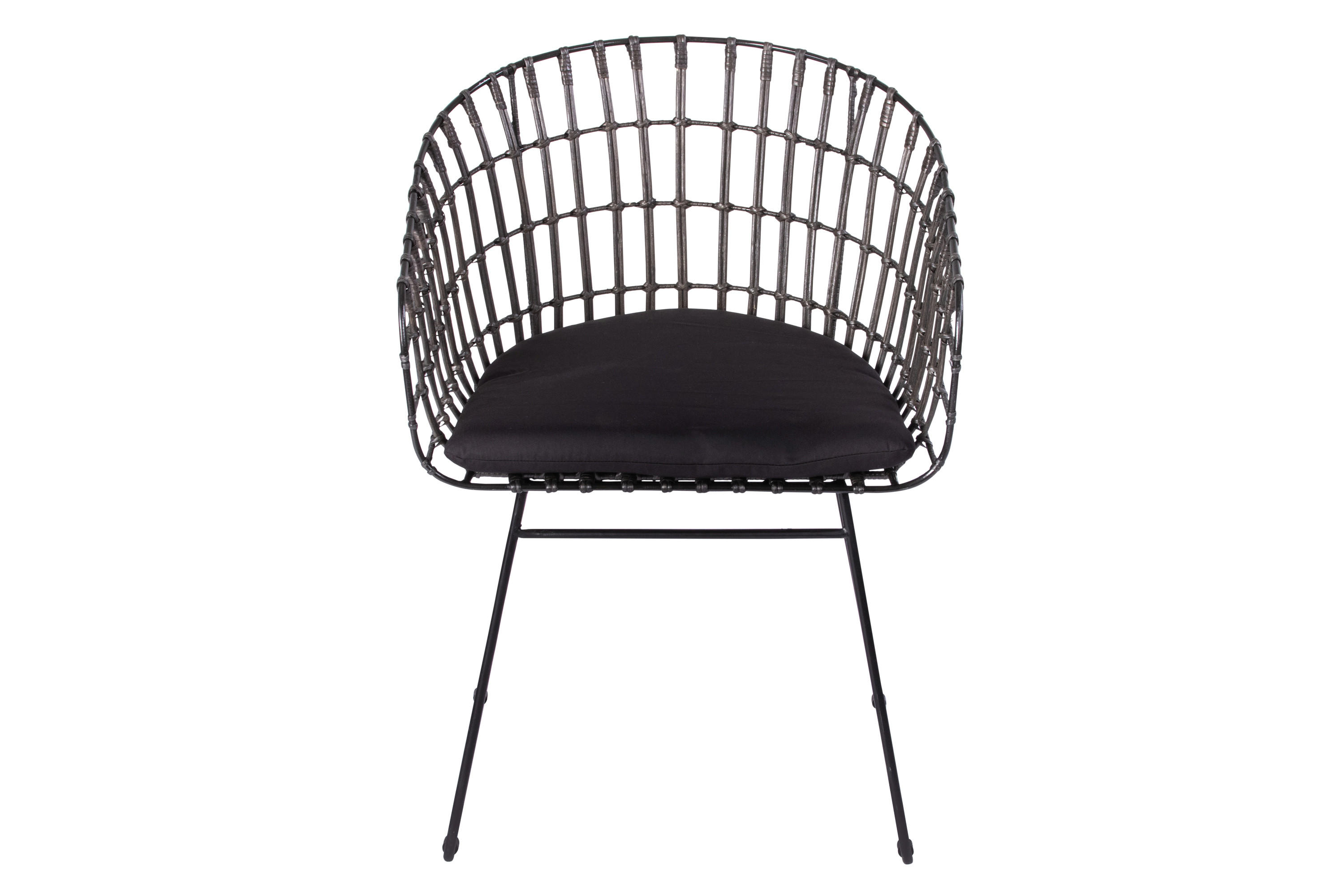 ESSZIMMERSTUHL LIMA - Anthrazit/Schwarz, Naturmaterialien/Metall (45/80/45cm) - SAM