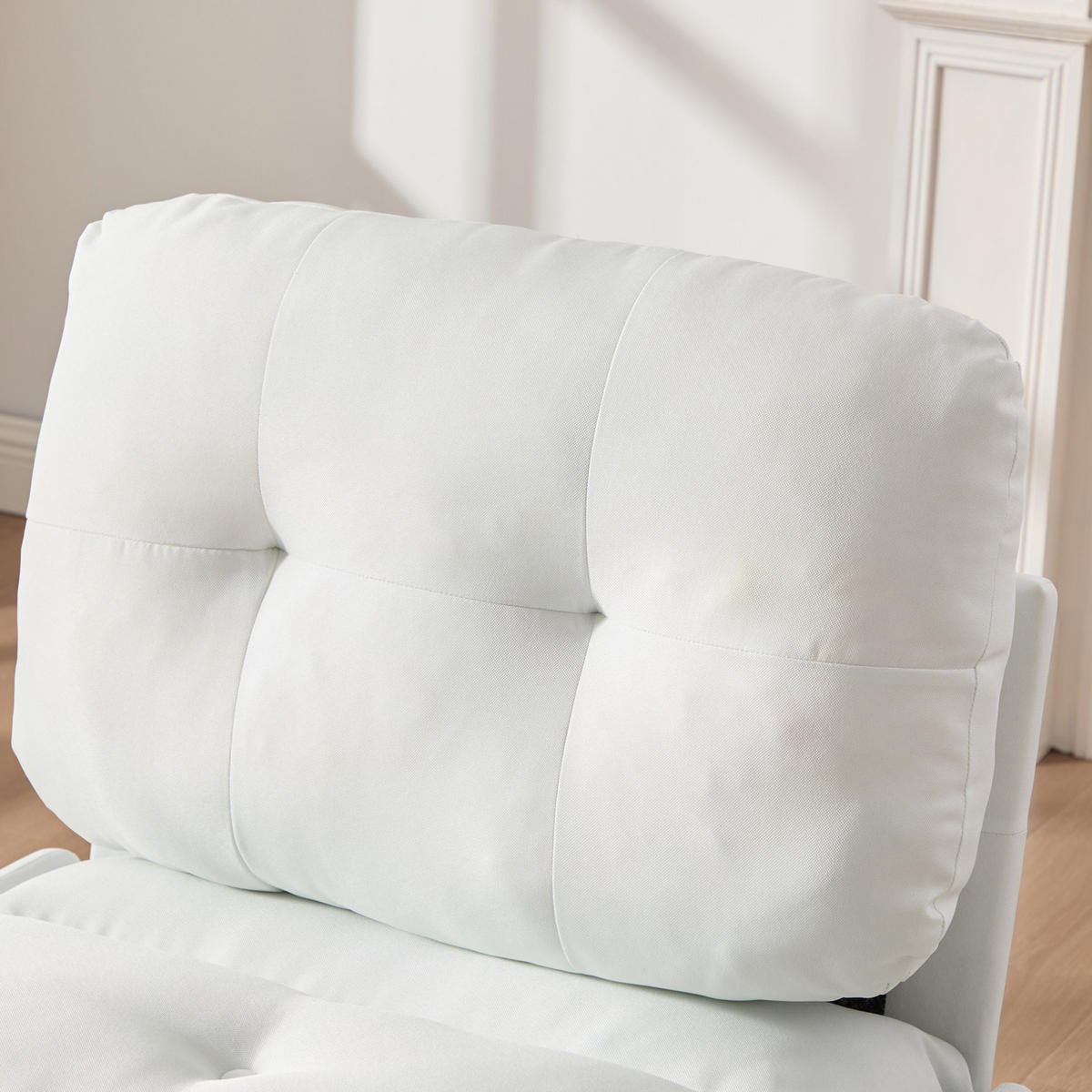SCHLAFSESSEL 81,5/195/90 cm als 2-in-1 Ausziehbett mit Leinenbezug und Seitentaschen, Weiß - Weiß, Kunststoff (195/90/81.5cm) - Redom