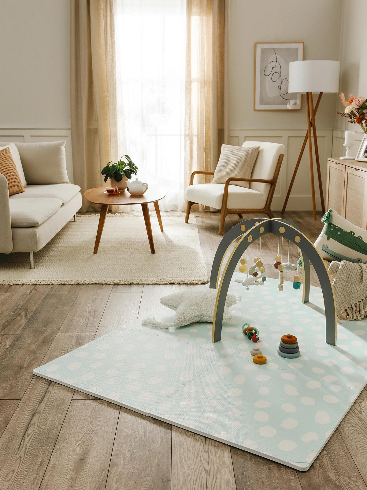 SPIELMATTE Savannah Mint 120x180 cm - Mintgrün, Textil (120/180cm) - Lytte