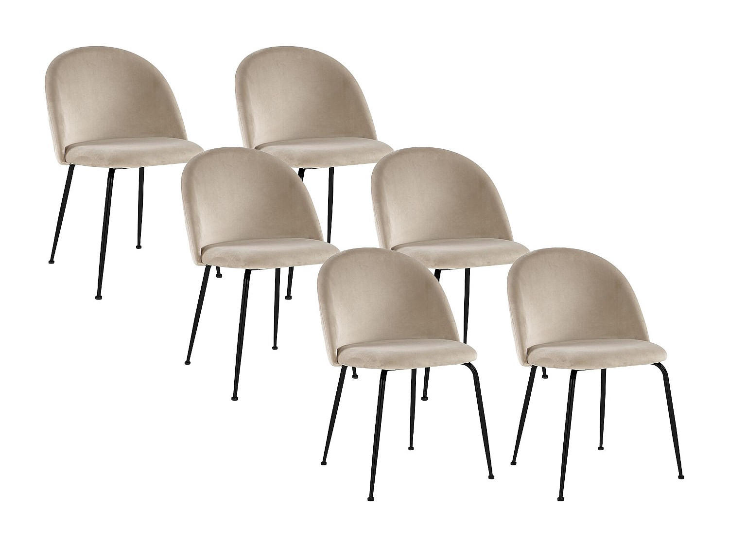 Vente-Unique Stuhl Beige 50x77x55 cm