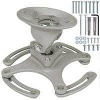 BEAMER-DECKENHALTERUNG Universal, Lochabstände 120 - 235 mm,grau - Grau, Metall (12/0.2/23.5cm) - tectake