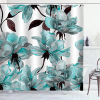 DUSCHVORHANG Polyester 3D maschinenwaschbar schimmelresistent wasserdicht mit Haken - Multicolor, Textil (180/180cm) - MCBOSON