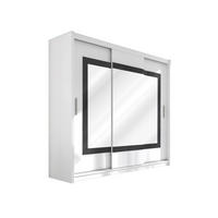 SCHWEBETÜRENSCHRANK KENNEN 250/215/61 cm 3-türig mit Spiegel Weiß - Weiß, Holzwerkstoff (250/215/61cm) - MASSENO