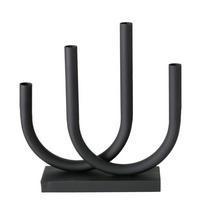 KERZENSTÄNDER Tonis 33/9/34 cm - Schwarz, Metall (9/34/33cm) - Boltze Home