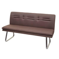 SITZBANK Braun, Silber - Silberfarben/Braun, Textil (160/90/59cm) - MCW