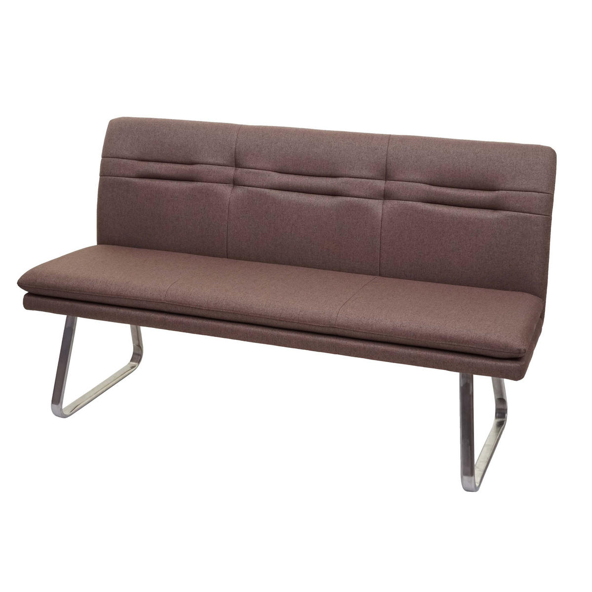 SITZBANK Braun, Silber - Silberfarben/Braun, Textil (160/90/59cm) - MCW