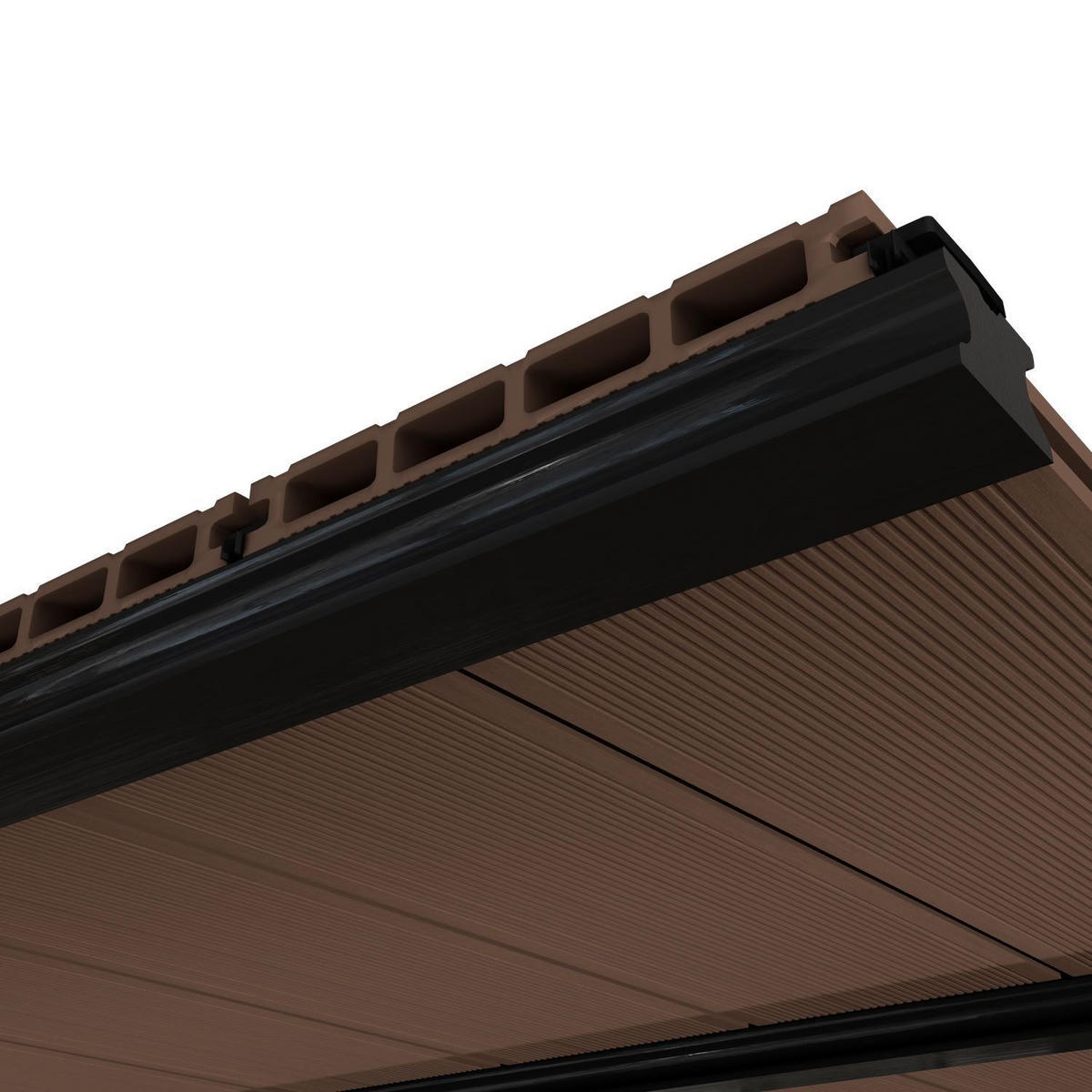 TERRASSENDIELEN WPC Braun 2 m² - Braun, Kunststoff (220/14.6/2.5cm) - Juskys
