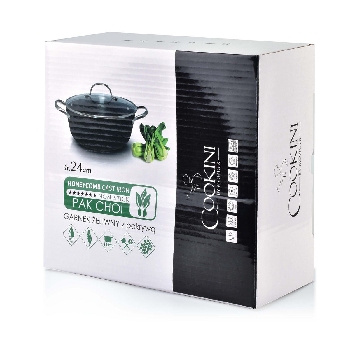 TOPF Pak Choi Schwarz 33/24/11 cm Metall - Schwarz, Metall (33cm) - Mondex
