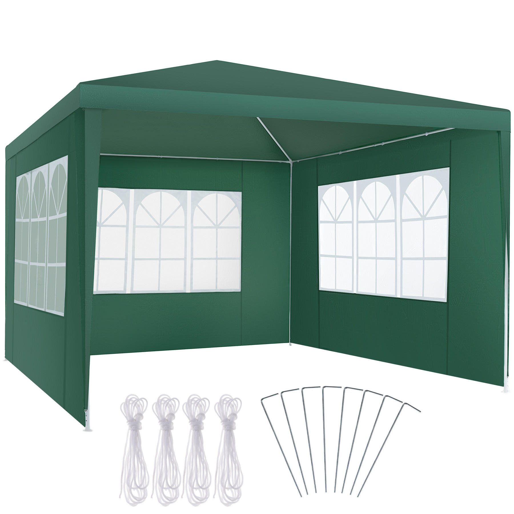 PAVILLON Barinas,wasserdicht,grün - Grün, Kunststoff (300/250/300cm) - tectake