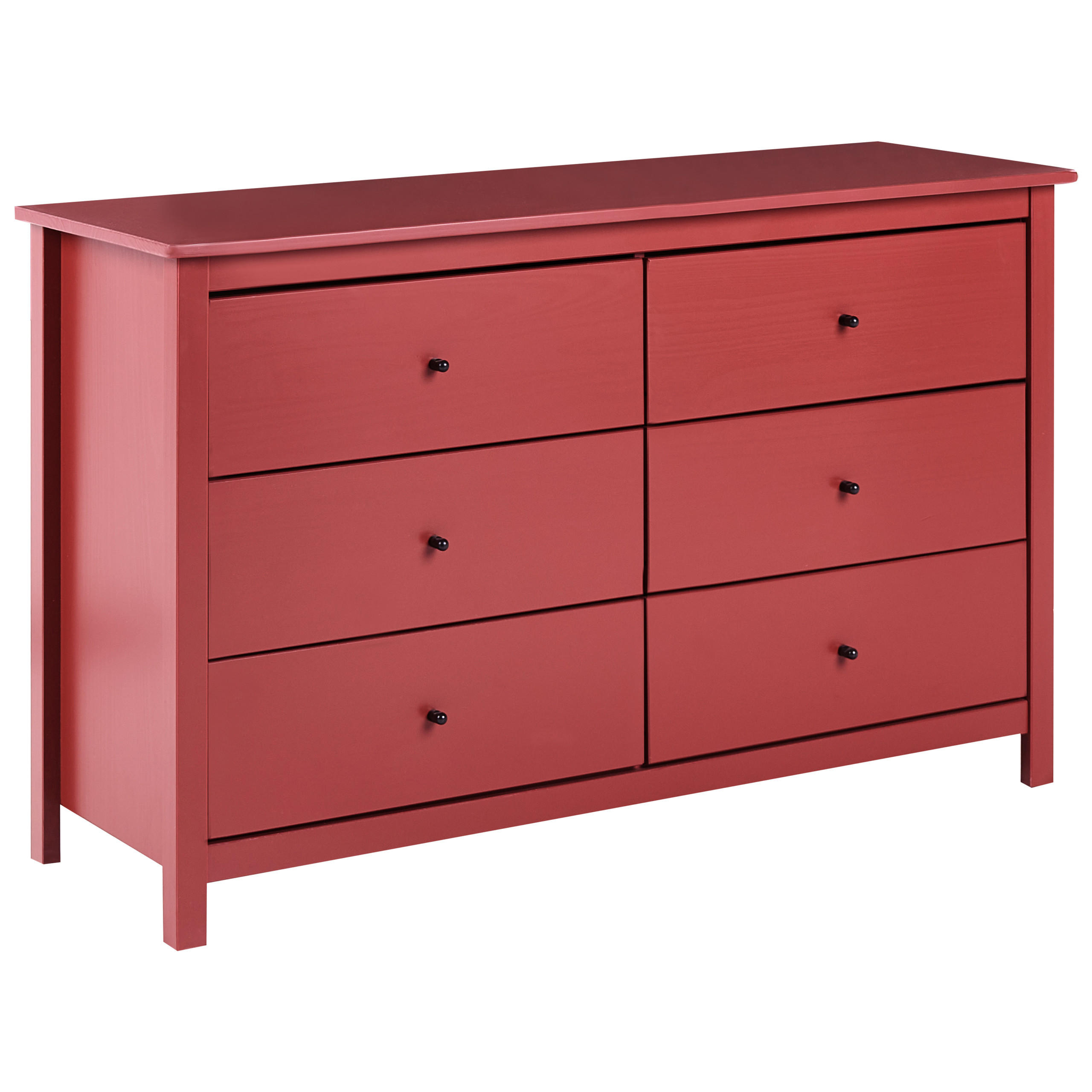 Beliani Kommode Dunkelrot 130x82x45 cm