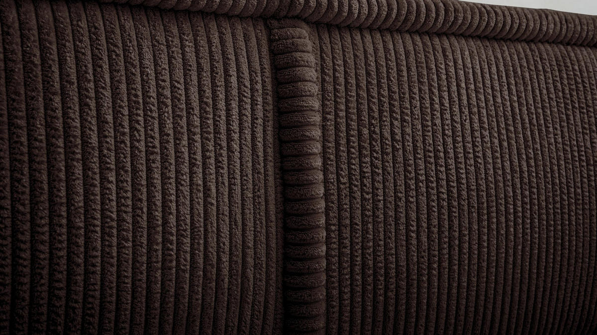 POLSTERBETT CORDO OLIVGRÜNER CORDSTOFF 140x200 CM - Dunkelbraun/Schwarz, Kunststoff/Textil (180/200cm) - Selsey