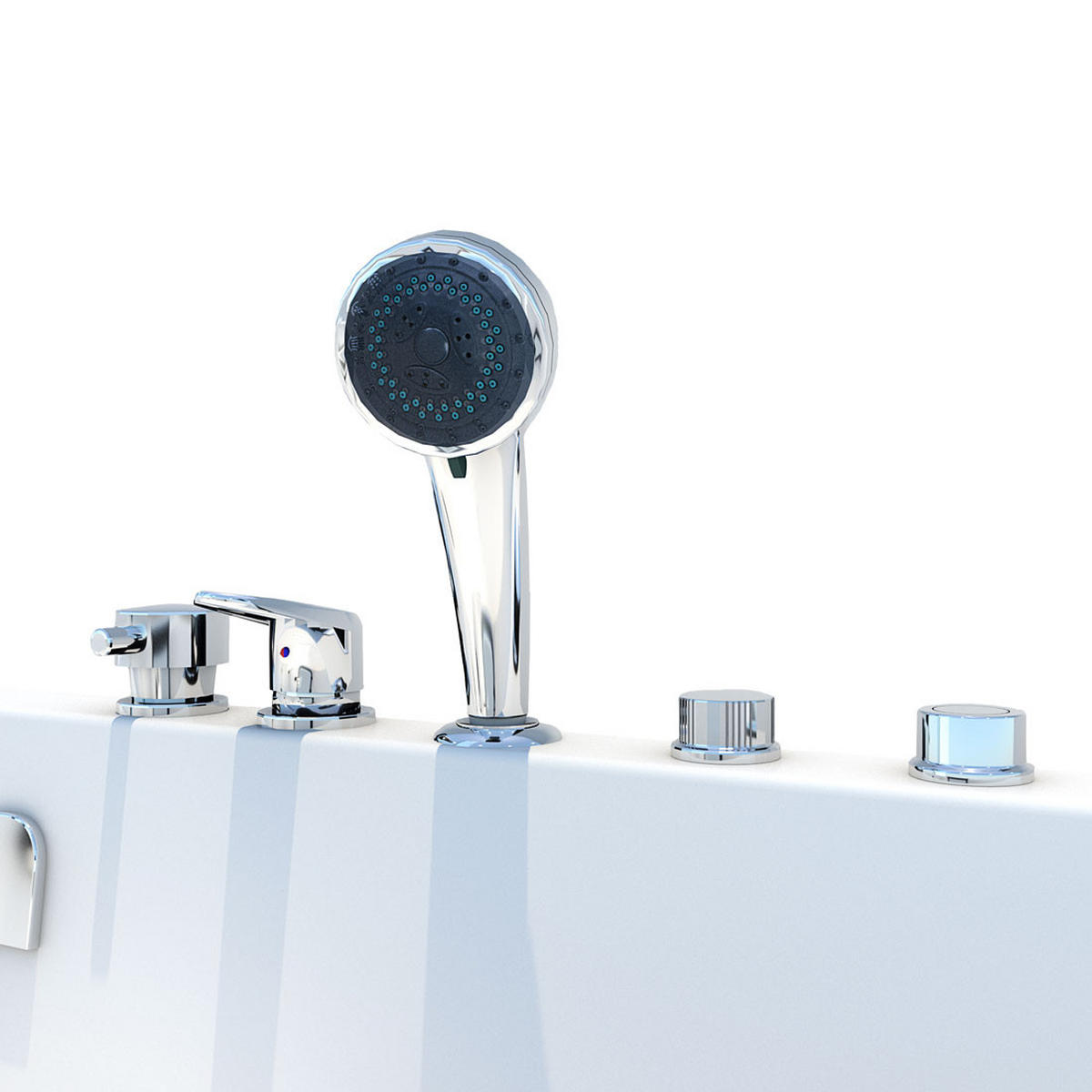 SENIORENBADEWANNE mit Tür S12-EH-R 85x170cm - Weiß, Glas/Kunststoff (170/60/85cm) - AcquaVapore by Sandra Jentho