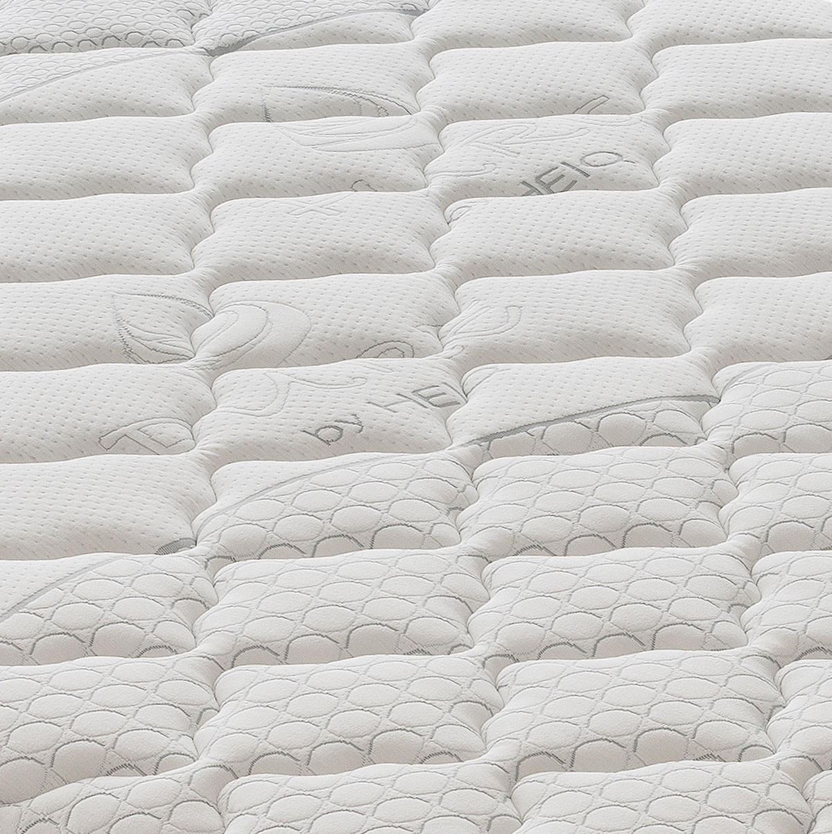 MATRATZE 200x200, Höhe 27 cm, Memory-Schaum, SILVER - Weiß, Textil (200/200cm) - iLoveSleep