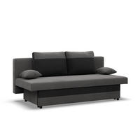 SOFA 3-SITZER MIT SCHLAFFUNKTION NOLA Grau/Schwarz - Schwarz/Grau, Textil (86/85/191cm) - Mebligo