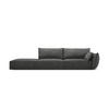 LINKES-SOFA Kaelle aus Chenille-Stoff dunkelgrau 4 Sitzplätze - Dunkelgrau, Textil (110/85/264cm) - Micadoni