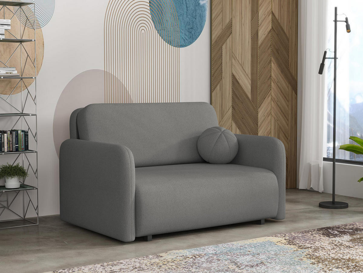 SCHLAFSOFA Viva Sun II - Greige/Schwarz, Holz/Textil (130/85/103cm) - MIRJAN24