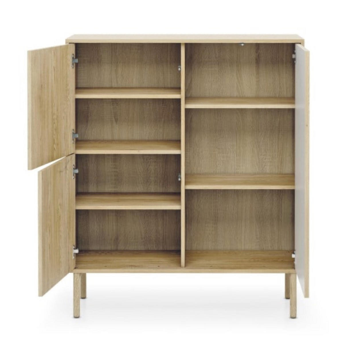 KOMMODE Weiß AVO Hoch Gerillt 3D - Gelb, Holzwerkstoff (103.5/121.8/39.5cm) - Sepro Meble