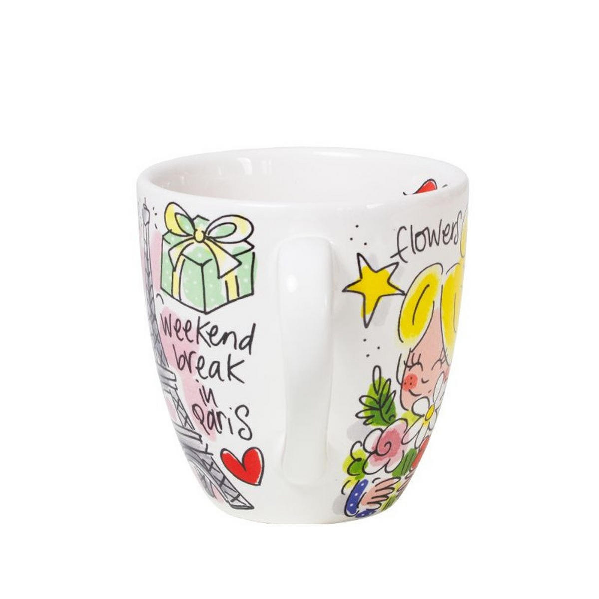 MINI-BECHER Happy Paris in Bunt - 200 ml - Multicolor, Keramik (0.2L) - Blond Amsterdam