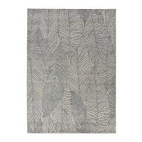 WEBTEPPICH Grau Hojas Sunset 160/230 cm - Grau, Naturmaterialien/Textil (160/230cm) - Atticgo