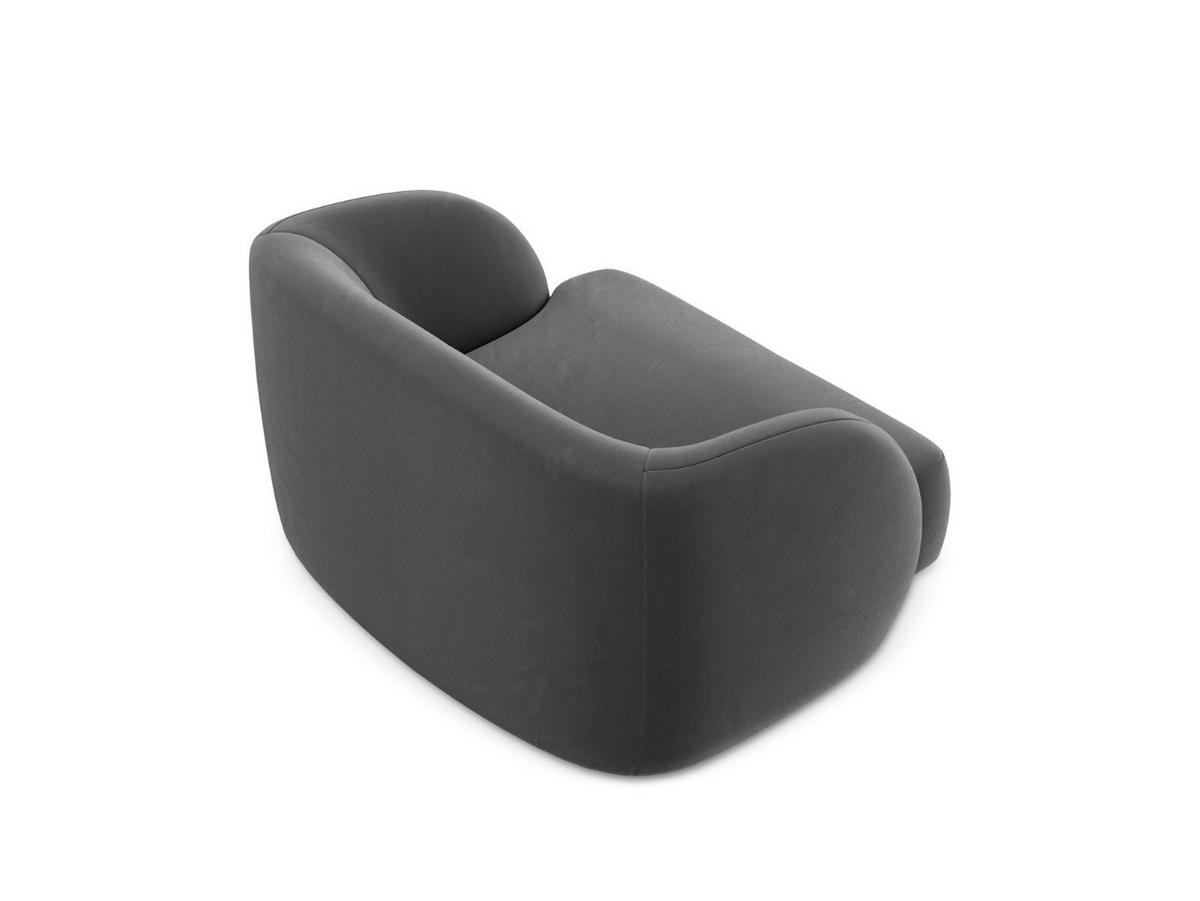 SESSEL Miley aus Samt grau - Grau, Textil (90/70/103cm) - Micadoni