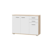 KOMMODE Sonoma Eiche, Weiß 69/74/34 - Weiß/Sonoma Eiche, Holzwerkstoff (69/74/34cm) - RAUMHIRSCH FURNITURE