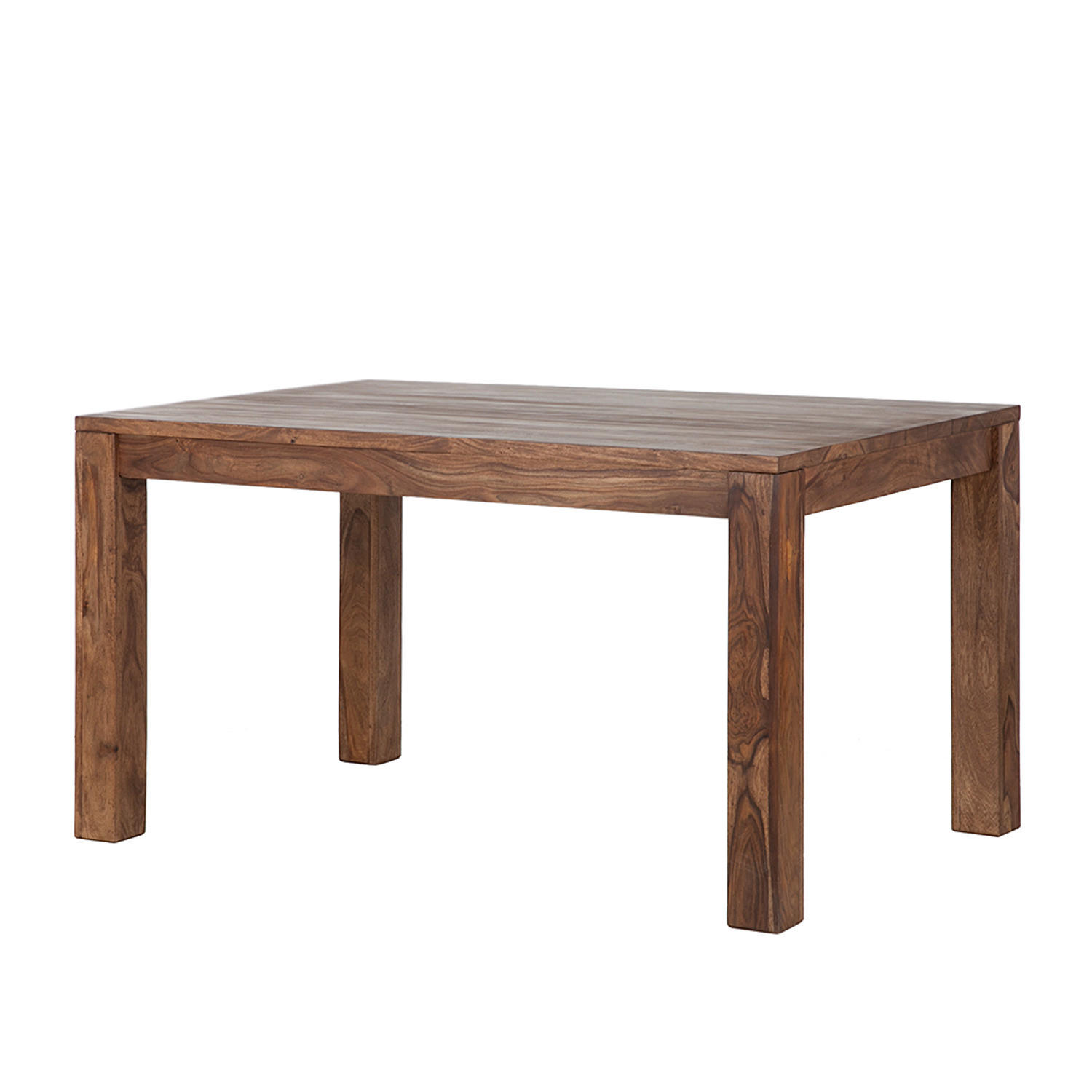 ESSTISCH - Sheesham massiv - gewachst - Sheeshamfarben, Holz (90/140/76cm) - home24