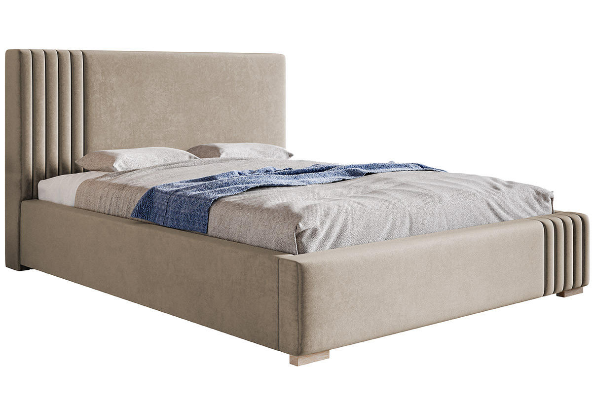 BETT Beige BEN 13 Mit Bettkasten 180x200 cm - Beige, Textil (180/200cm) - Sepro Meble