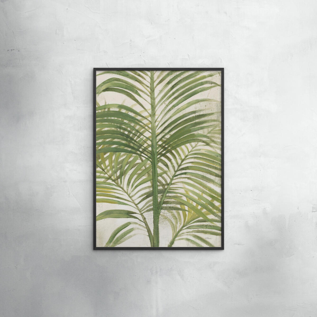 POSTER mit Rahmen Wild Apple - Palms II Bright - Schwarz/Grün, Holz/Papier (30/40cm) - Poster&Frame