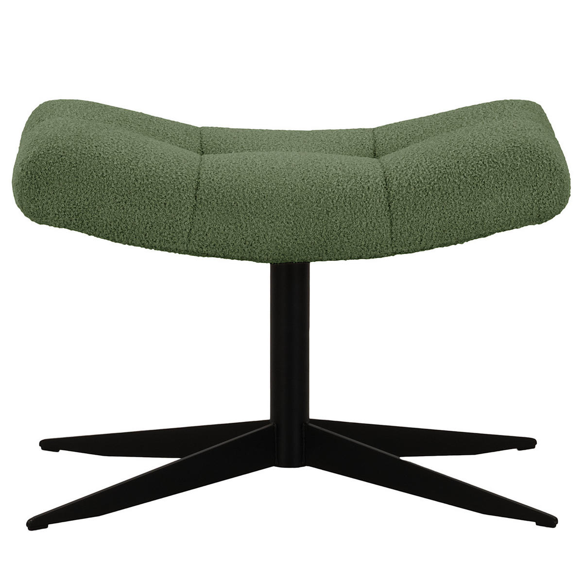 POLSTERHOCKER - Schwarz/Grün, Textil/Metall (67/47/50cm) - home24