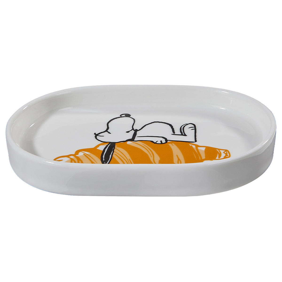 DEKOTELLER Peanuts Snoopy auf Croissant - Weiß, Keramik (2cm) - Butlers