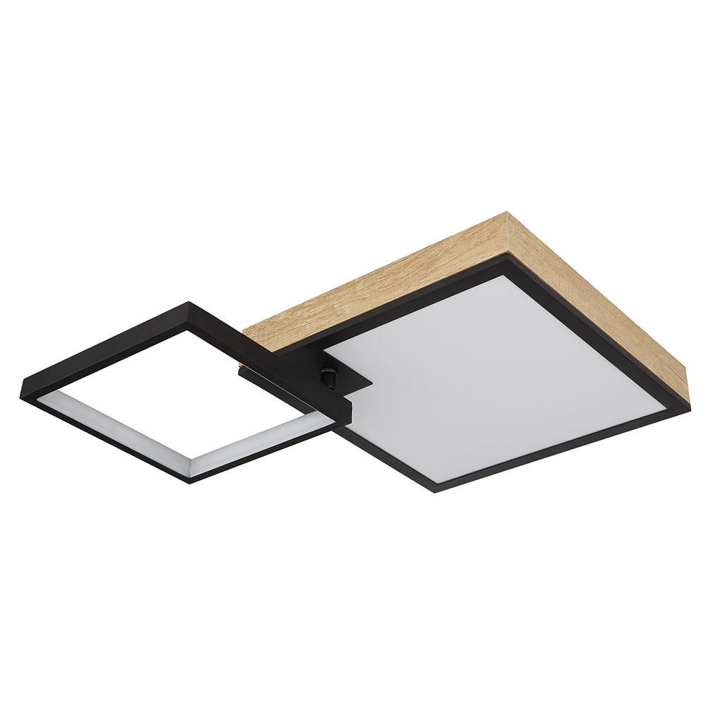 LED DECKENLEUCHTE Jacky Schwarz Metall - Schwarz, Metall (60/41/10cm) - Globo Lighting